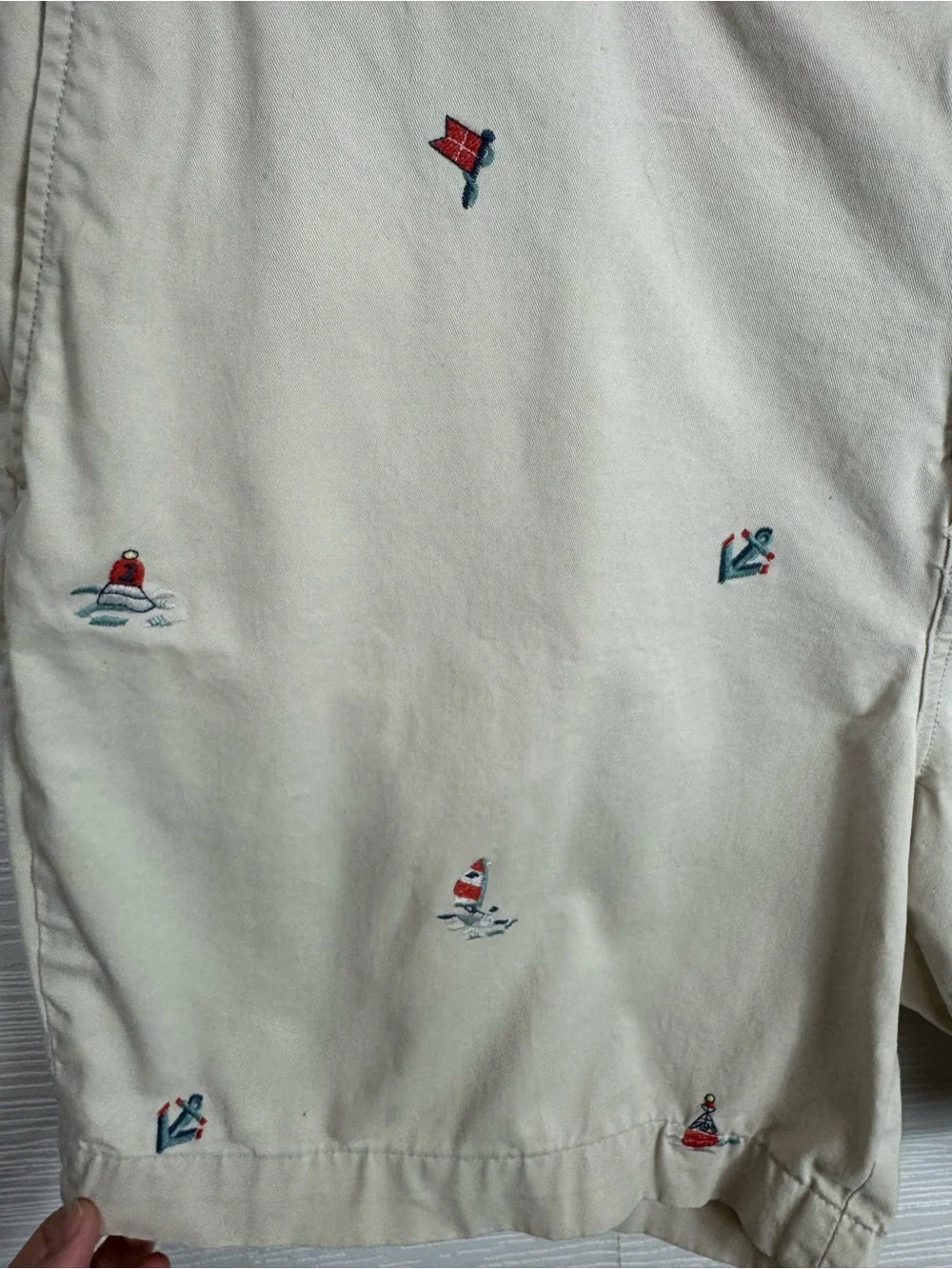 Polo Ralph Lauren Mens Beige Ocean Sailing Chino Classic Fit Shorts Size 38